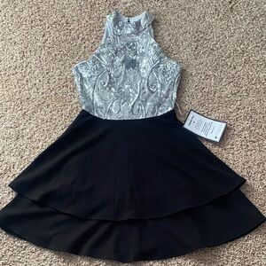 Elegant Black and Silver Dress